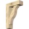 Ekena Millwork Funston Block Rough Sawn Bracket w/ Offset Brace, Douglas Fir, 6"W x 18"D x 26"H BKT0604X18X26FST05RDF - alternate 1